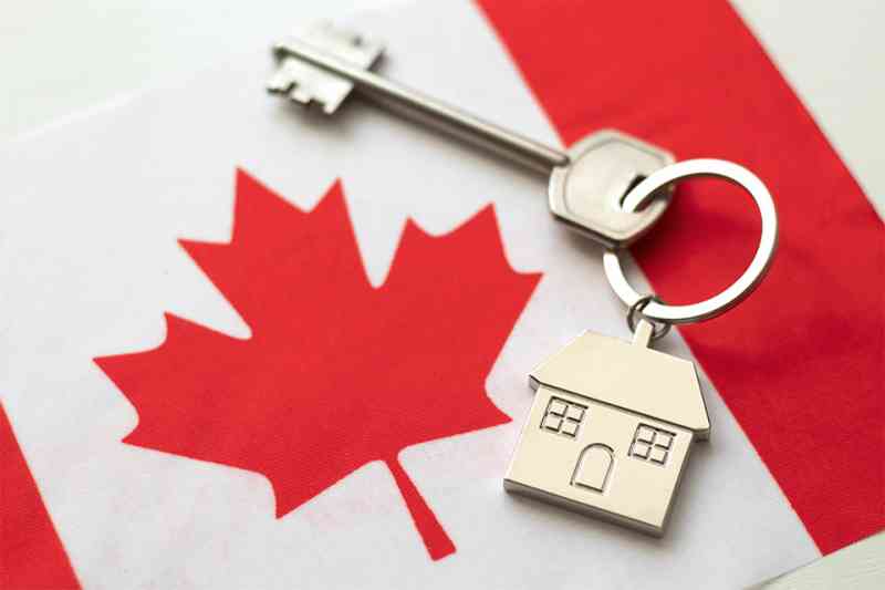 Schlüssel auf kanadischer Flagge