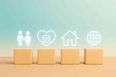 Icons zu Personen, Herz, Haus und Globus - © K-Photo - stock.adobe.com