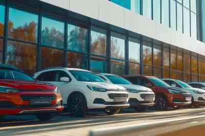 Autos parken vor einem Bürogebäude - © BetterPhoto - stock.adobe.com